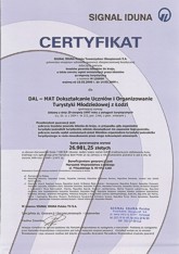 Certyfikat Signal Iduna